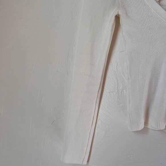 Free People ribbed criss cross back long sleeve knit top size S - Picture 5 of 10